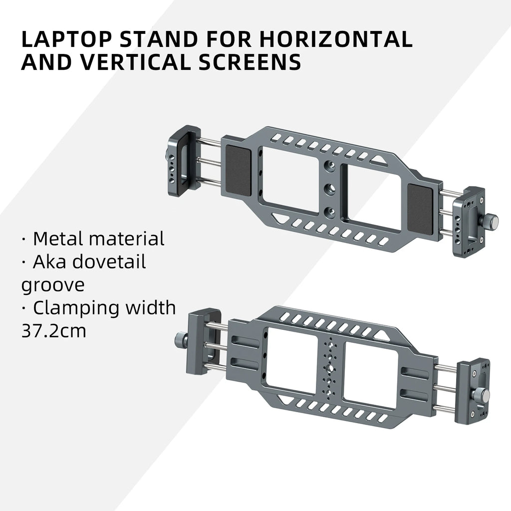 LEAPLIGHT Aluminum Alloy Laptop Stand Horizontal Vertical Screen Clamp Portable Holder W/ Arca Swiss Plate 1/4' Screw for Tripod