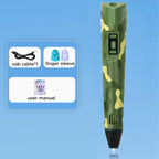3D Pen With LCD Screen Compatible PLA Filament Toys 3D Drawing Printing Pen for Children DIY Christmas Birthday Gift