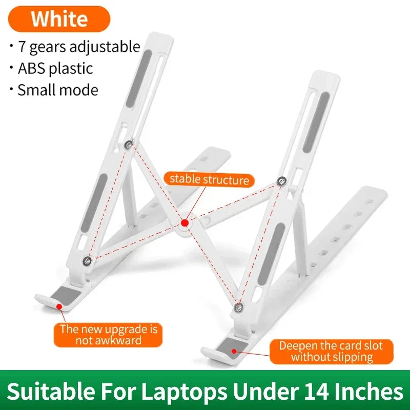 Portable Adjustable Laptop Stand Foldable Notebook Bracket Computer Monitor Holder For Macbook Air iPad Tablets Base Accessories
