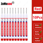 1-100Pcs 2cm Waterproof Long Head Markers Deep Hole Marker Pen for Metal Carpenter Red/Black/Blue/Green Ink Woodworking Tools