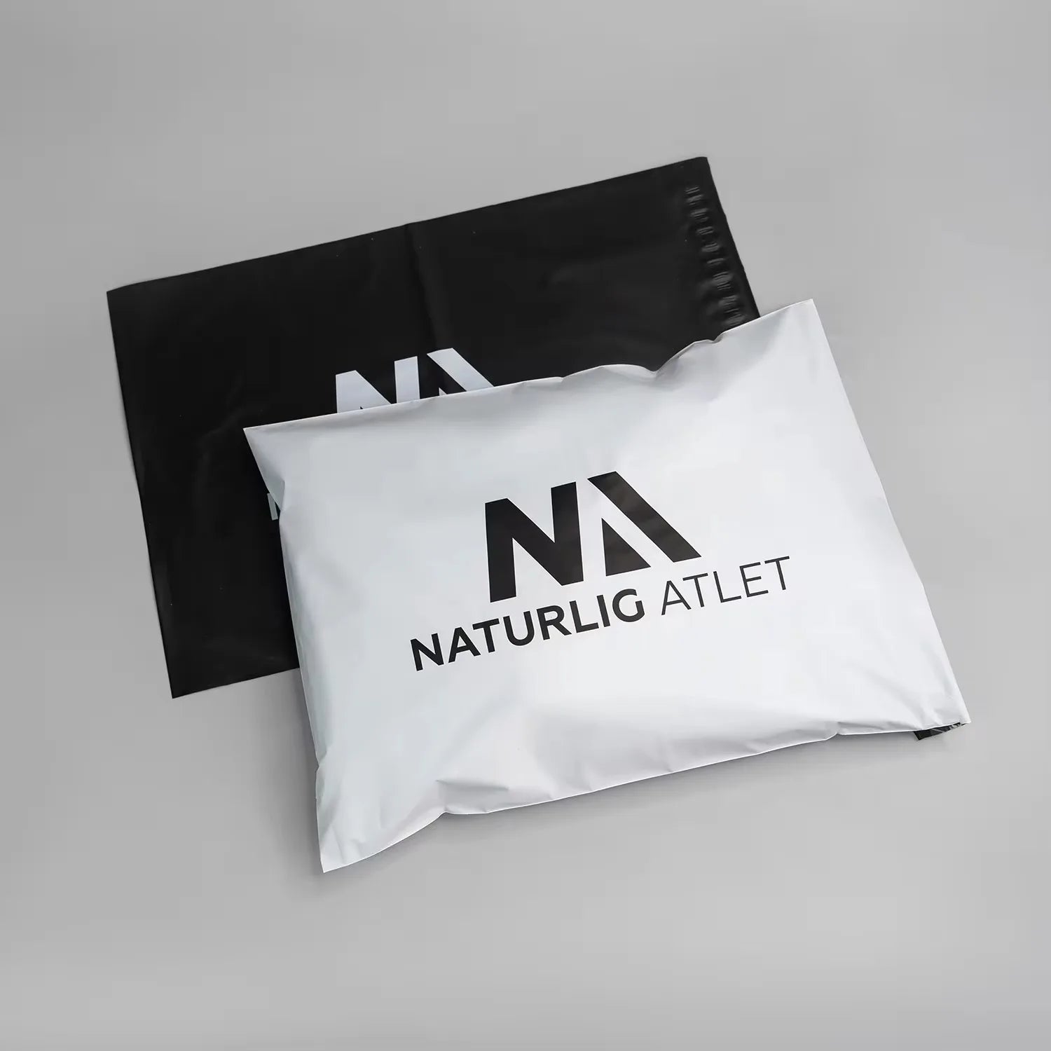 Environmentally friendly custom printing logo, luxurious matte white plastic mailing envelope, polyethylene shipping bag 50pcs