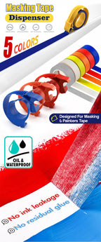Painter Masking Tape Applicator Dispenser Machine Adhesive Tape with Tape Cutting Tool for Repair and Beautify Crack in Tile