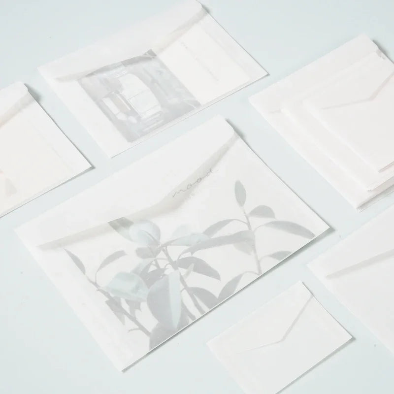 50pcs/lot Translucent Envelopes European Sulfuric Acid Paper Envelope for Wedding Invitation Business Supplies Giftbox Storage