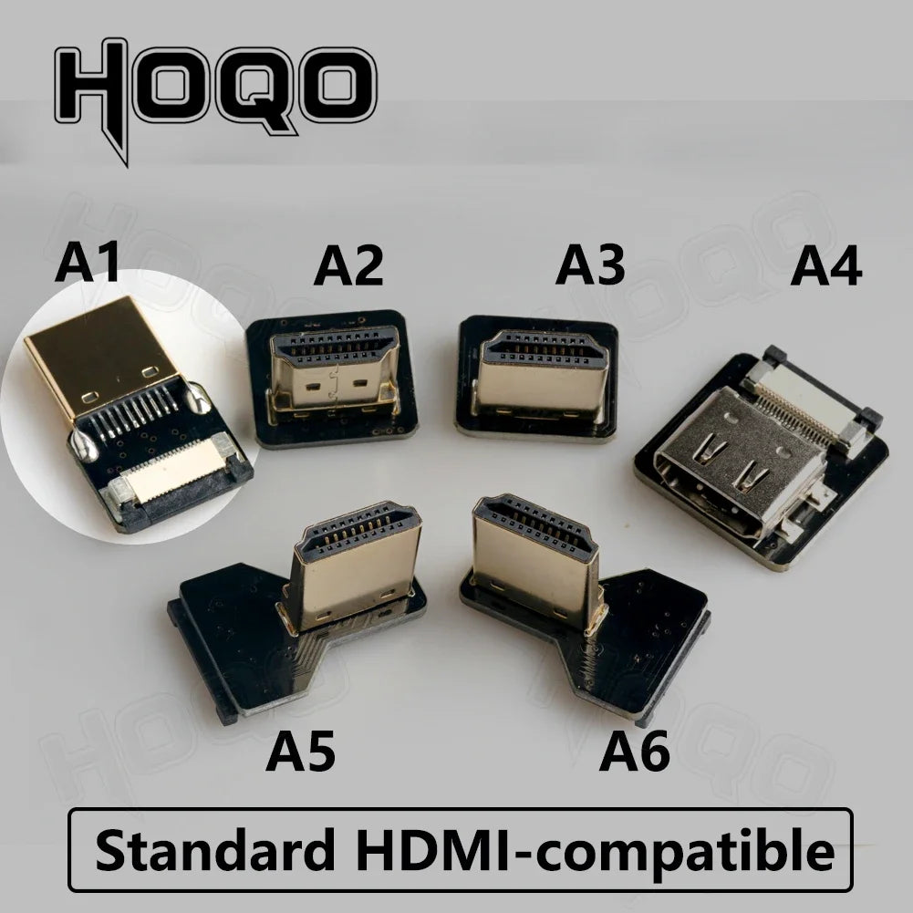HDMI-compatible FPV Cable Micro/Mini HD-90 Degree Adapter FPC Ribbon Flat Pitch 20pin For TV Projector Multicopter Aerial Photog