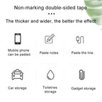 Nano Double sided Adhesive Tape Extra Strong Waterproof Transparent Traceless Tape Thickened Reusable Decorative Tape Home Tools