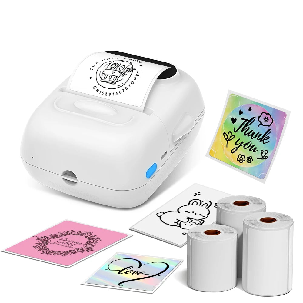 Portable Label Printer Marklife P50 Mini Printer Thermal Label Maker Self Adhesive Sticker Machine Similar as M110 M220 Printer
