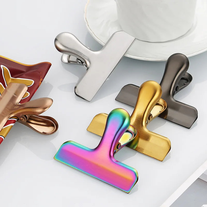 1/3/6PCS Multi-function Light Luxury Vintage Binder Metal Planner Clip Color Clamp Office Decorative Supply School Stationery