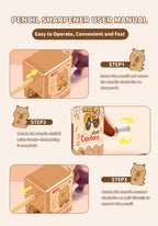 Capybara Pencil Sharpener Fast Sharpening Easy to Use for Kids Students School Office Stationery Cute Anime Merch Kawaii Gift