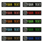 Instagram Logo 10X2.5cm Embroidery Custom Name Text Patch Stripes Badge Iron On Or  Patches
