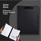 New A4 File Folder Clipboard Writing Pad Memo Clip Board Double Clips Organizer School Office Stationary
