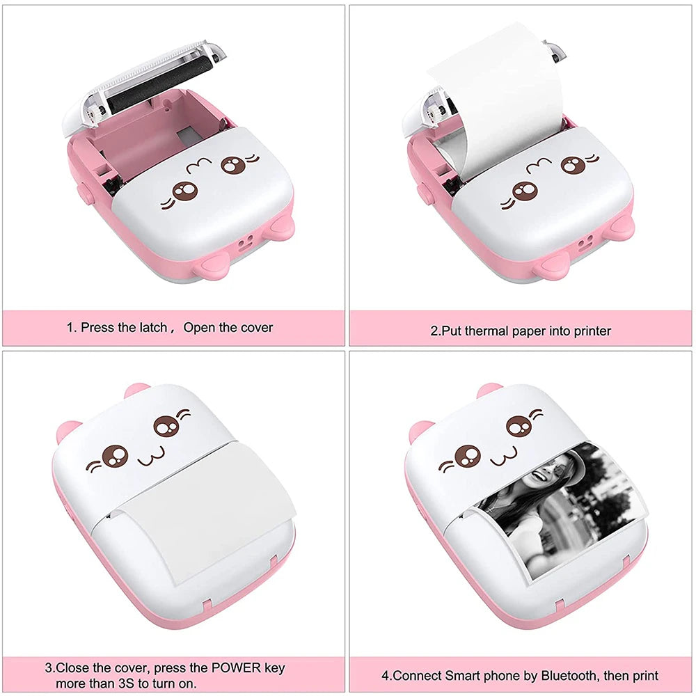 C9 mini HD printer portable sticker label Printer Bluetooth pocket thermal printer with paper for student note inkless printing