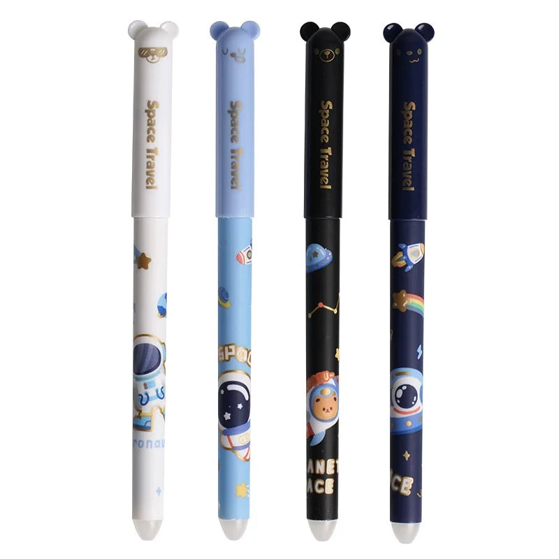 4 Pieces Lytwtw's Cartoon Cute Kawaii Capybara Unicorn Erasable Pen Creative School Office Gel Pens Suppliies Stationery