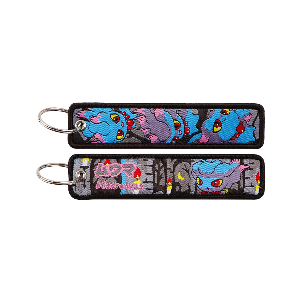 Kawaii Japanese Elf Anime Embroidery Key Fobs Key Tag Motorcycles Cars Backpack Chaveiro Keychain Fashion Keyring Friends Gifts