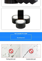 5m/10m Heavy Duty Waterproof Black Duct Tape Strong Adhesive Gaffer Tape for Repairs Sealing Indoor Outdoor Use Hand Tearable