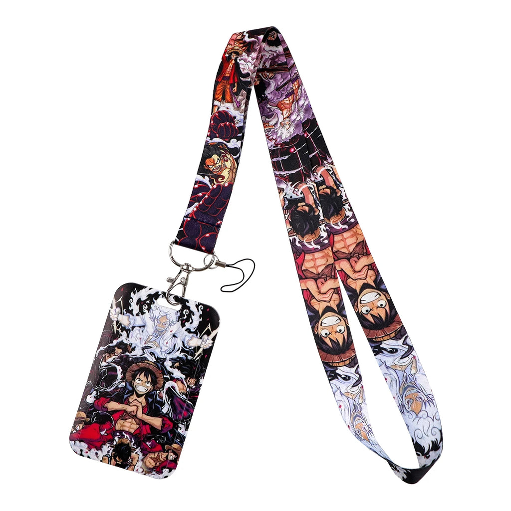 Zoro Lanyard Anime Pirate Card Holder Neck Strap for Key ID Card Phone Straps Badge Holder Keyrings Cosplay Accessories Gifts