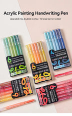 Languo 90 Colors Painting Acrylic Gel Pens Large Capacity Ink Pen for Drawing Diary Diy Coloring Doodling Painting Art Supplies