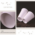 200Pcs 30/60/120/200ml Disposable Paper Cup Thickened Solid Color Paper Coffee Cup Multisize Food Grade Tasting Cup