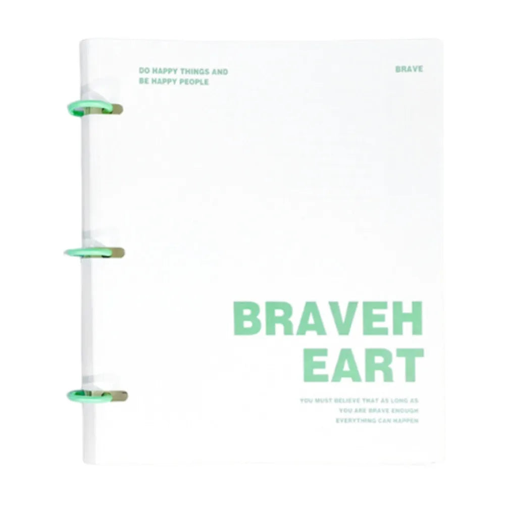 3 Ring Loose-leaf File Folder Waterproof Detachable Notebook Binder Dustproof Thickened Loose Leaf Document Folder Mobile Office