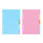 10Pcs Smooth Thick PP Plastic Dividers with Label Tabs for A5 6-Ring Binder Translucent Design Indexing Subject Separation
