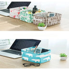 1pc Cotton Linen Fabric Waterproof Desktop Sundries Basket Storage Box Cosmetic Toy Organizer Underwear Socks Clothes Storagebag