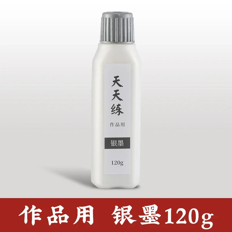 60g / 120g Chinese Japanese Traditional Calligraphy Brush Liquid Sumi Ink Gold Silver for Beginner Practice Writing Stationery