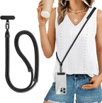 Colorful Adjustable Long Lanyard for Mobile Cell Phone Candy Solid Color Crossbody Necklace Anti-Lost Strap for Phone Universal