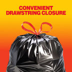 30 Gallon Large Drawstring Trash Bags, 80 Bags Heavy Duty Strong Garbage Bags for Kitchen Home Office, Thick Plastic Cleanup Bags, Easy Tie and Lift