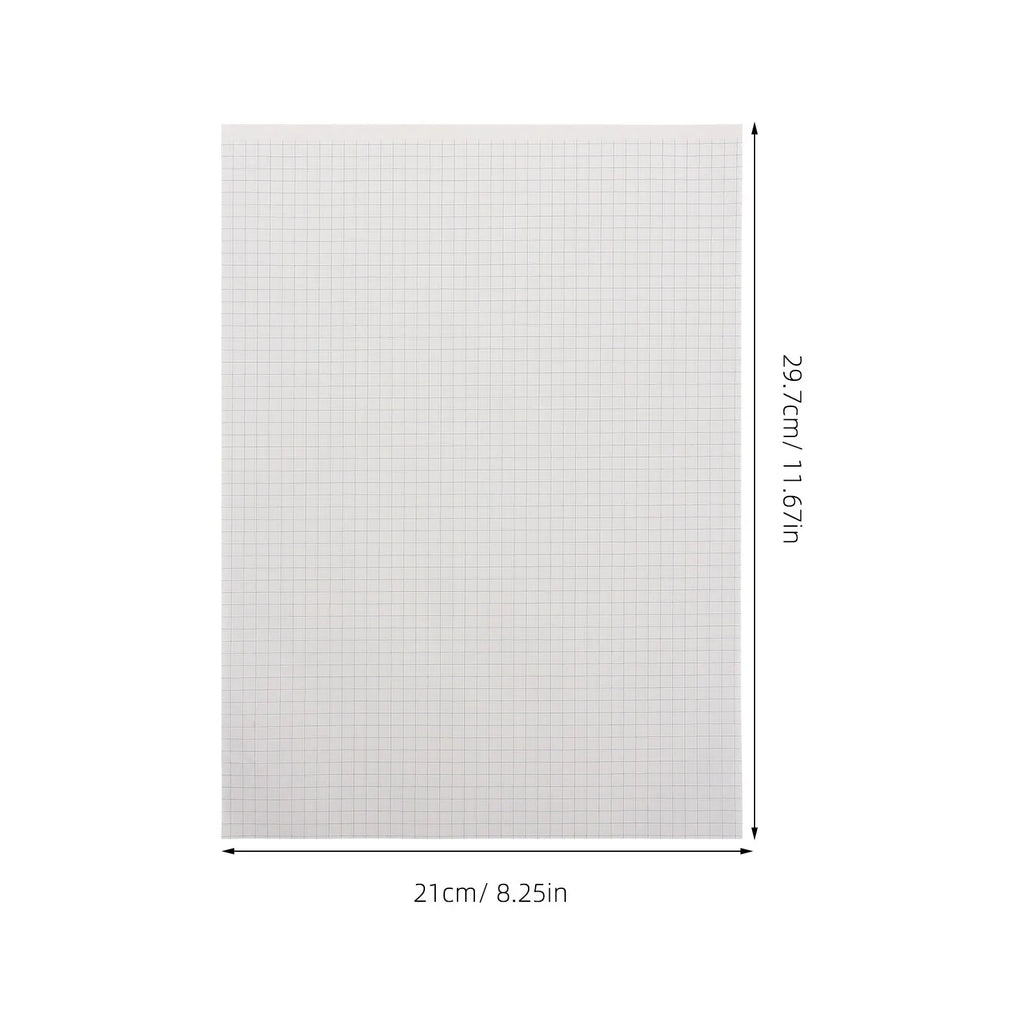 40Sheets Thickened Graph Paper Notebook Clear Layout Double Sided Grid Paper Drafting Engineering Pad Math Drawing Papers Back