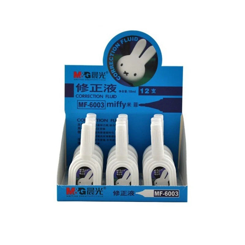 M&G Correction Fluid, 18ml/stick, corrects mistakes, suitable for school and office use