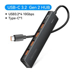 Vention Usb Hub 4 Port ABS Hub USB 3.2 10Gbps for Laptop Multi Splitter Adapter For Xiaomi Macbook PC Computer Accessories