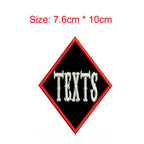 1pc 10cm Height Customized Name Small Square Tag Embroidery Patch Iron On Sew On Clothing For Left Chest Individual Badge
