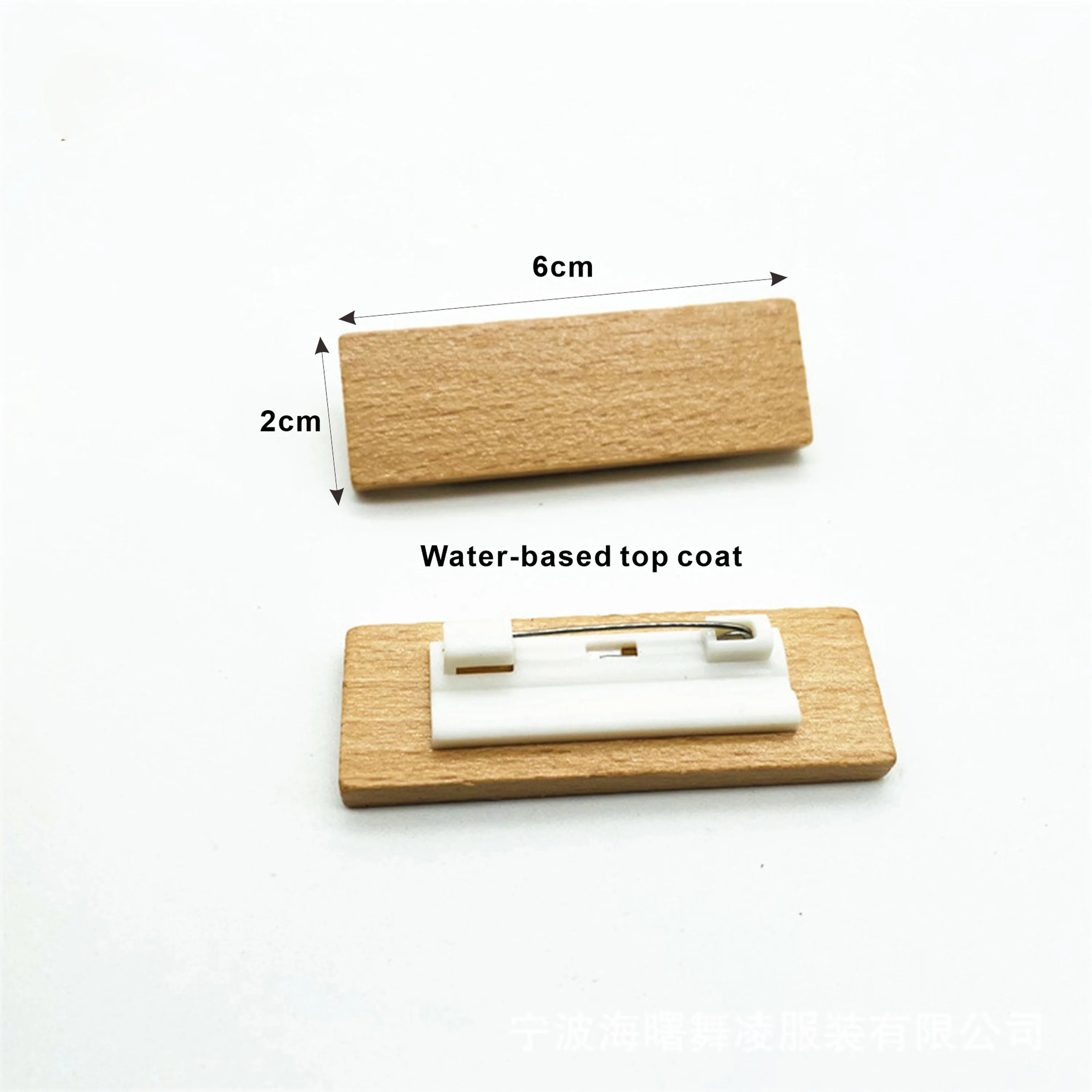 6*2/6.5*2.5 Custom Wooden Name Tag Badges  Personalized Engraved Identification with Pin or Magnetic Backing Plates for Business