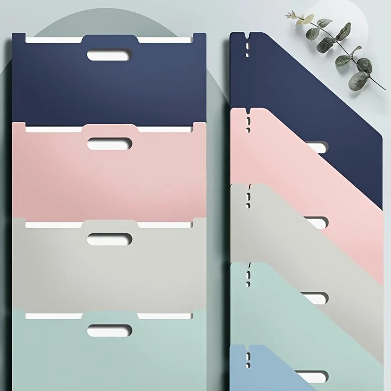 Modern white A4-sized foldable file storage box - with multiple pockets, the ideal desktop folder and desktop storage box