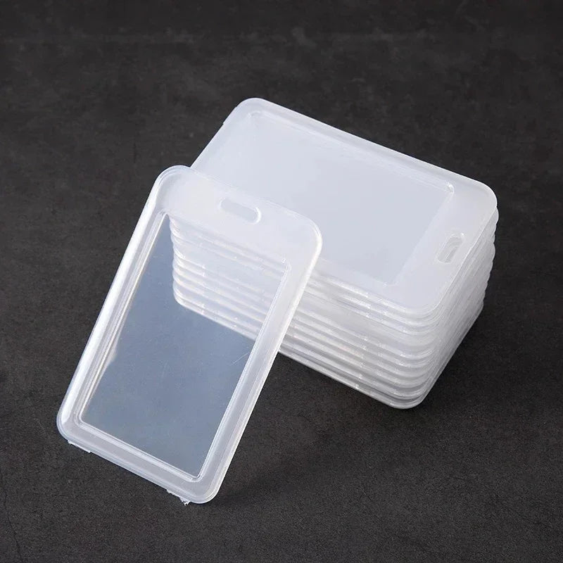 1-10Pcs Waterproof Transparent Card Cover Rigid Plastic Bus Card Holder Case Business Credit Cards Bank ID Card Sleeve Protect
