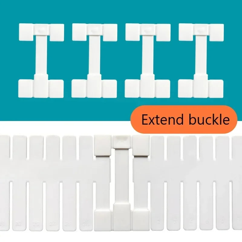 10Pcs/Lot Drawer Partition Accessories Extension Buckle Fixed Clip Drawer DIY Storage Clapboard Divider Sock Underwear Organizer