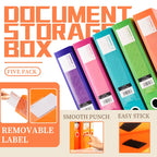 SUNWOOD Plato Series A4 File Organizer Boxes,  Colorful Document Storage Folders, Mixed Colors, FBE4006,FBE4007