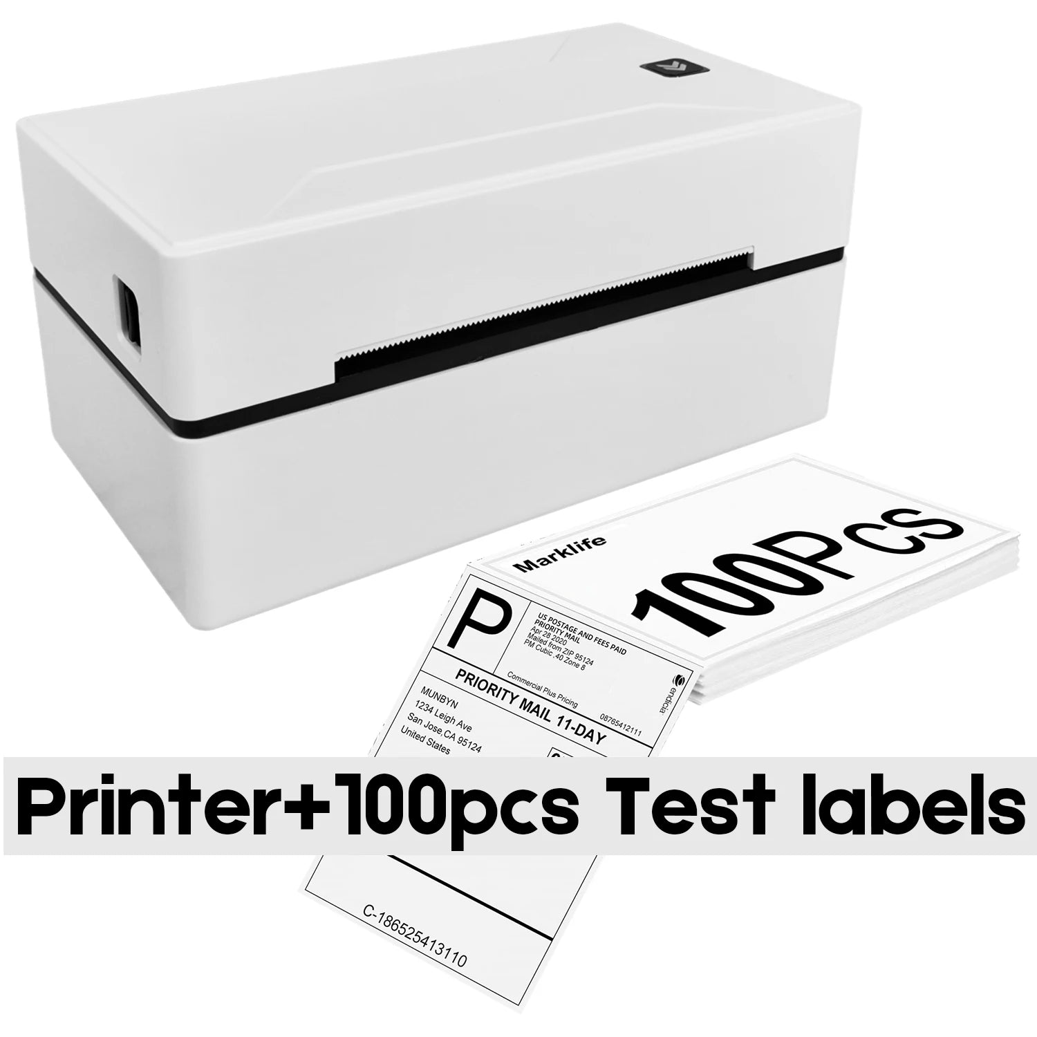 Marklife Thermal Label Printer Small Shipping Label Bluetooth-compatible Printer 4X6inch for iPhone Android Mac Window D200