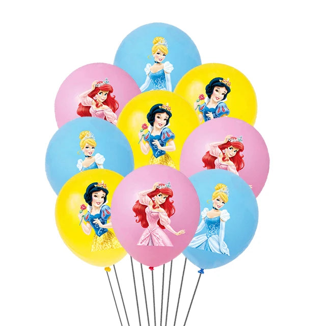 Princess Party Supplies Birthday Disposable Tableware Set  Tablecloth Paper  Plate Napkin for Kid Girl Birthday Supplies