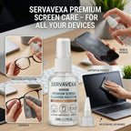 7-in-1 Screen Cleaner Spray Kit with 5 Brushes & Microfiber Cloth Dust Remover for Phone Laptop Keyboard Monitor Tablet Camera