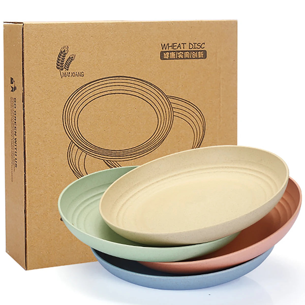 Fork Spoon Chopsticks Bowls Cup Dish Dinnerware Set High Grade Wheat Straw Tableware Children's Unbreakable Dishes Camping Set