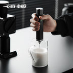 MHW-3BOMBER Electric Milk Frother Dual Whisk Heads Handheld Foam Maker Type-c Rechargeable Coffee Latte Cappuccino Mixer
