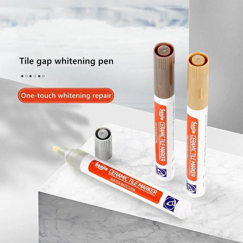 White Waterproof Tile Marker Grout Pen Wall Seam Pen 10Color Optional,for Tiles Floor Bathroom Decontamination Seam Repair