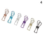 6PCs/Set Hollowed Out Design Metal Binder Clip Long Tail Office Hand Book Folder Paper Organizer Stationery Fish