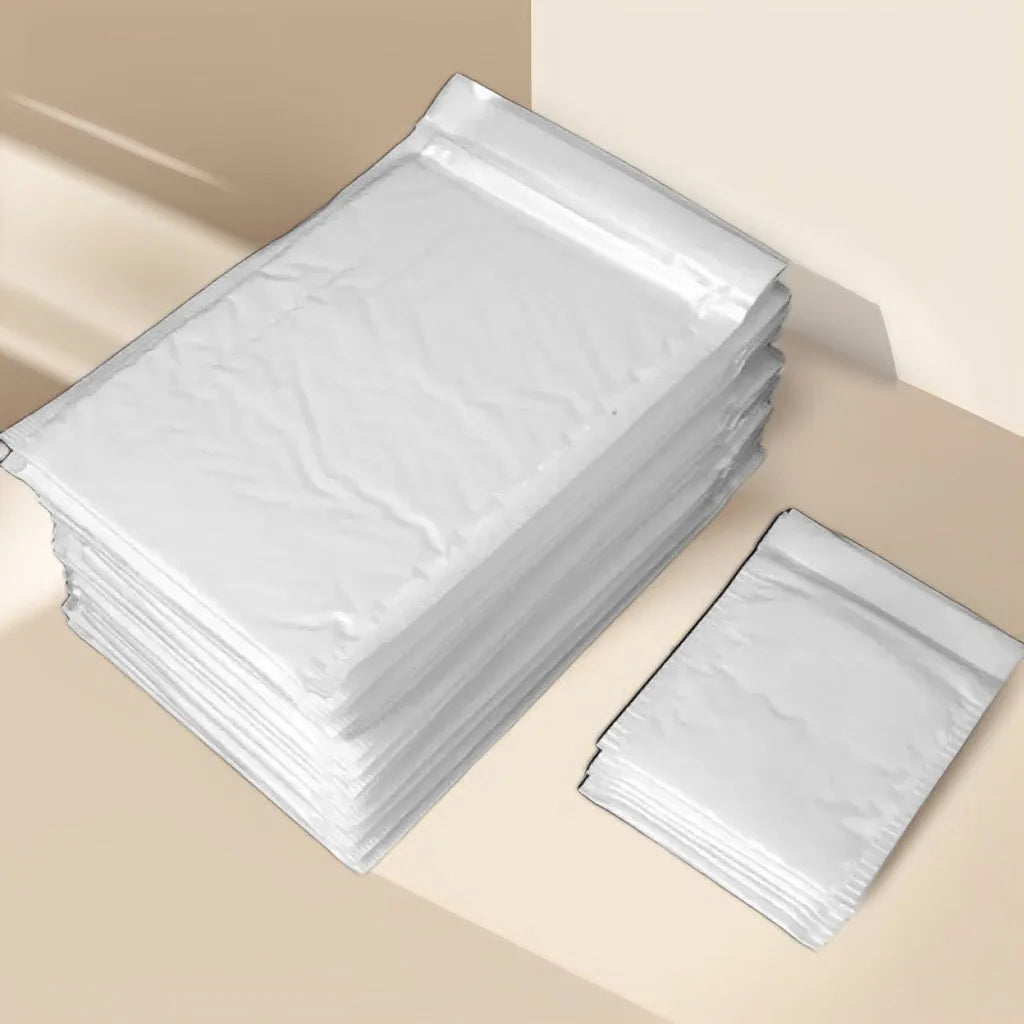 100Pcs White Bubble Envelopes With Bubble Buffering And AntiCollision SelfAdhesive Sealing Strips For Express Packaging