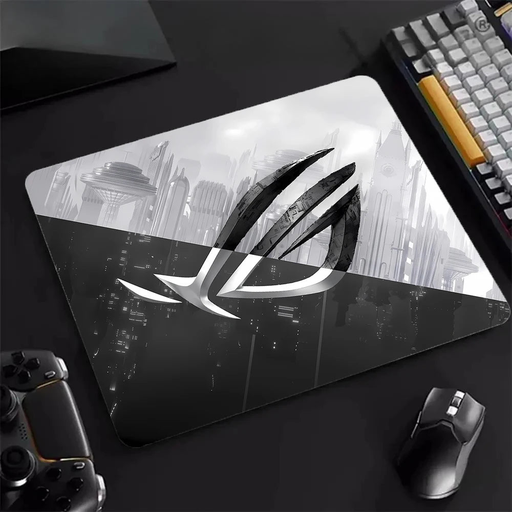 AS-US ROG Game Player Square Mousepad Small Size Home Desk Protector Mat Washable Desktop Mouse Pad Anti-slip Rubber Table Mats