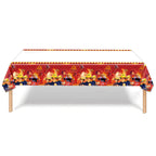 108*180cm Fireman Sam Party Supplies Disposable Tablecloth Firefighter Plastic Table Cover Fire Truck Birthday Decoration
