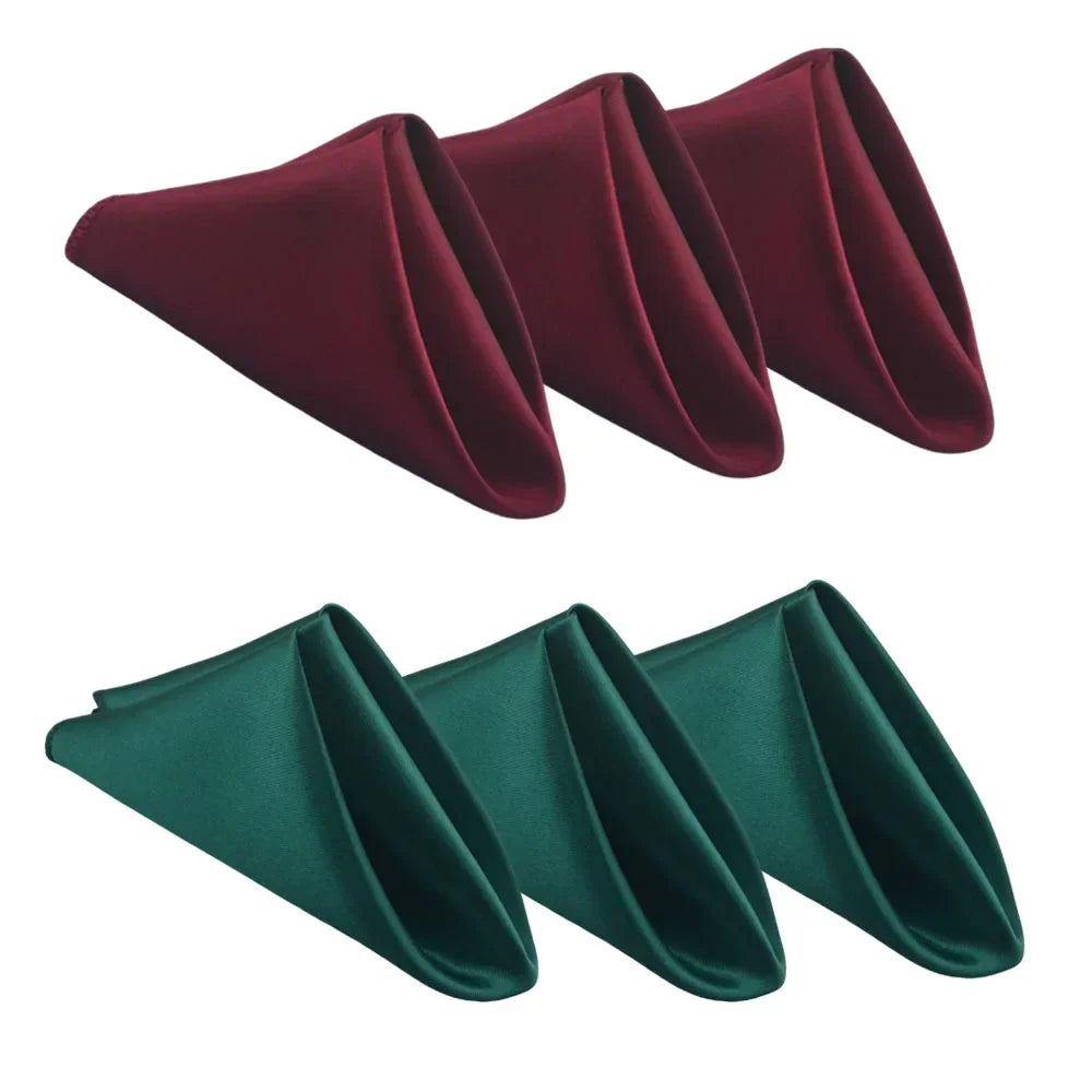 30pcs Satin Square 30cm Napkins Handkerchief Table Dinner Napkin For Wedding Party Decoration Birthday Christmas Cloth Tea Towel