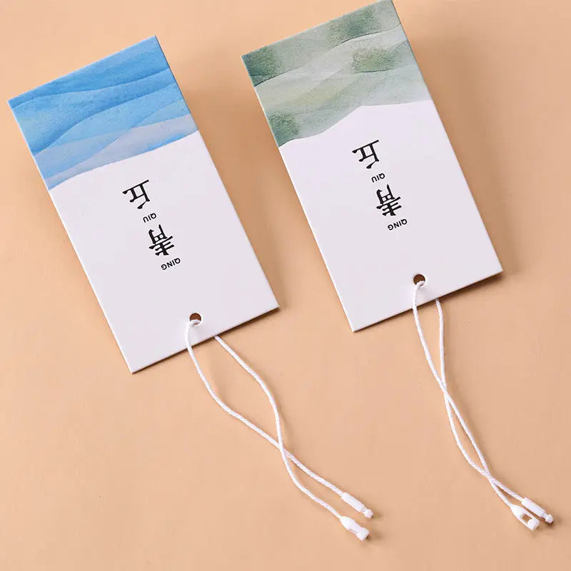 Custom 700gsm Coated Paper Clothing Hangtags Luxury Paper Tags Brand Label Tags Small MOQ Customization Available