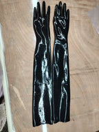 Black latex long gloves, suitable for both men and women