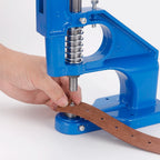 1Set Manual Aluminum Hand Press Machine Set with Double Cap Rivet Dies - DIY Leather Craft Supplies with Hole Punch Eyelet Tools